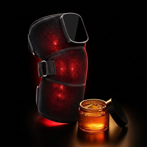 Wireless Red Light Therapy Knee Massager with Joint Relief Gel